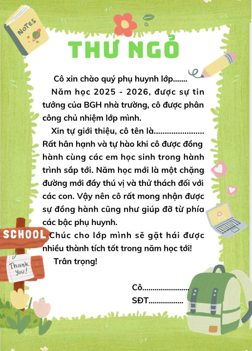 Thư ngỏ đầu năm
