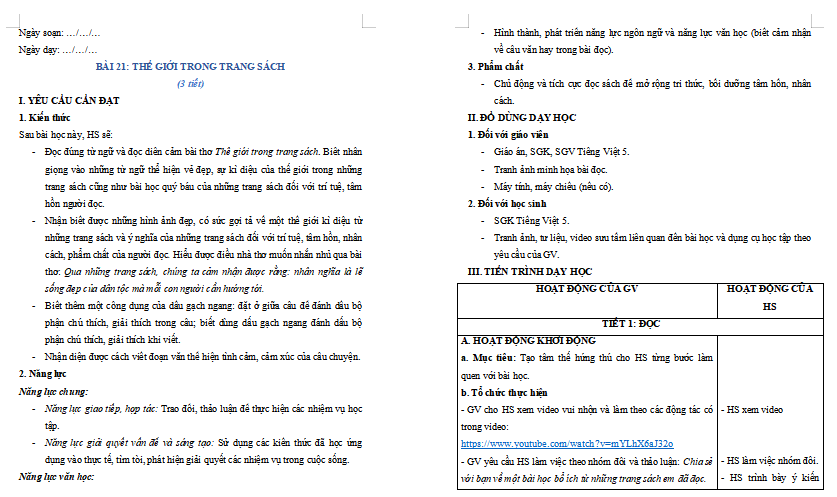 Giáo án Tiếng Việt lớp 5