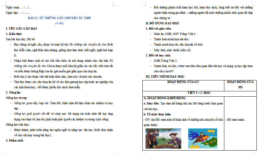 Bài 22: Từ những câu chuyện ấu thơ