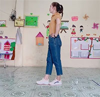 Giáo án mầm non: Đi nối bàn chân tiến, lùi