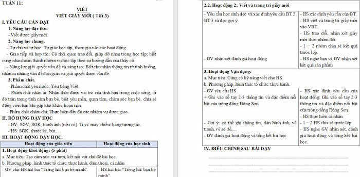 Giáo án Tiếng Việt 4: Viết giấy mời