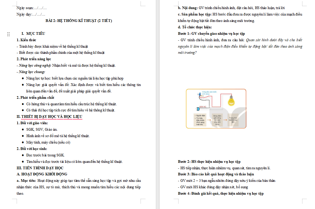 PowerPoint Công nghệ 10 Bài 2: Hệ thống kĩ thuật