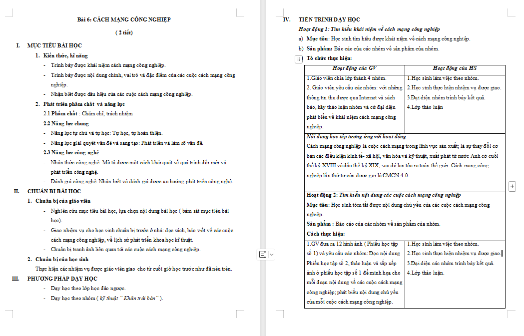 PowerPoint Công nghệ 10 Bài 6: Cách mạng công nghiệp