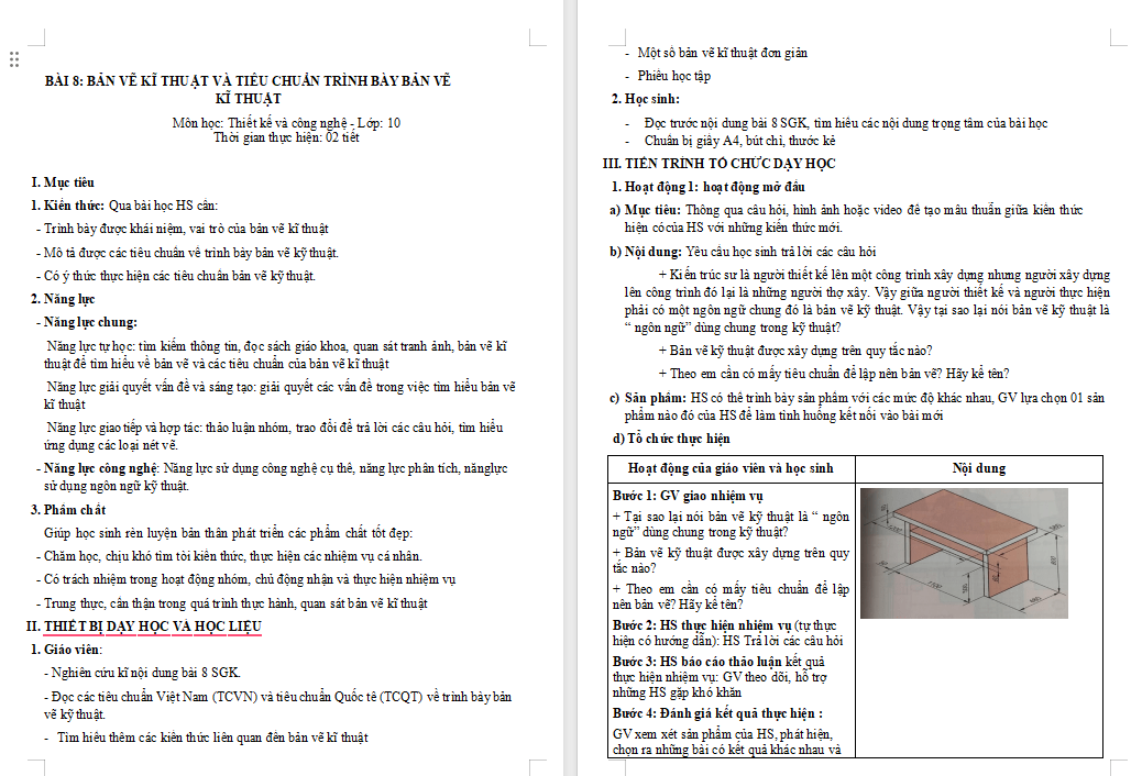 PowerPoint Công nghệ 10 Bài 8: Bản vẽ kĩ thuật và tiêu chuẩn trình bày bản vẽ kĩ thuật