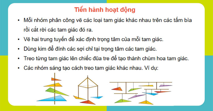 Làm giàn hoa tam giác để trang trí lớp học