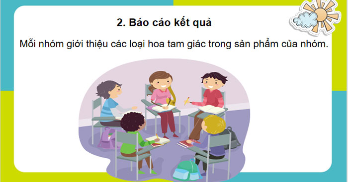 Làm giàn hoa tam giác để trang trí lớp học