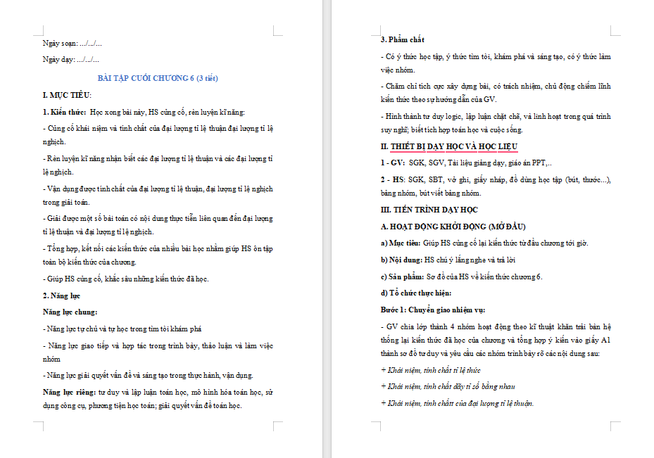 PowerPoint Toán 7 Bài tập cuối chương 6