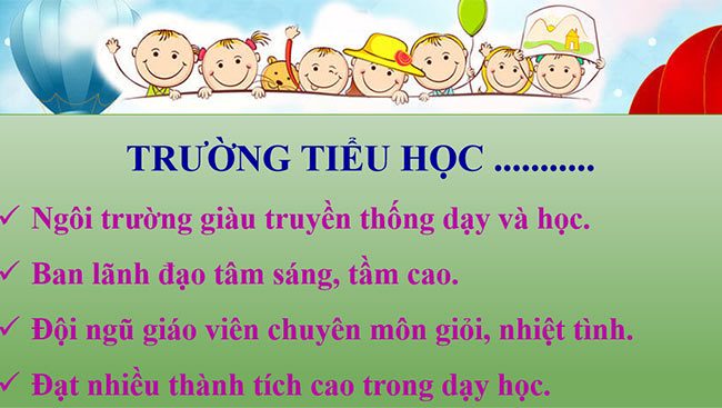  PowerPoint chào đón học sinh lớp 1 