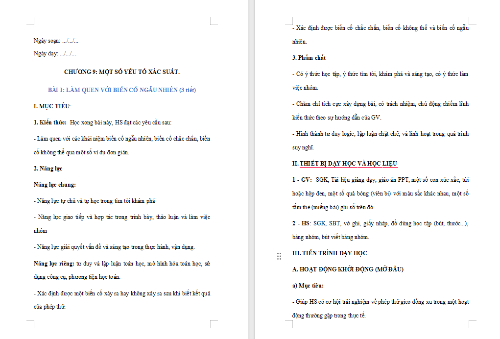 PowerPoint Toán 7 Bài 1: Làm quen với biến cố ngẫu nhiên