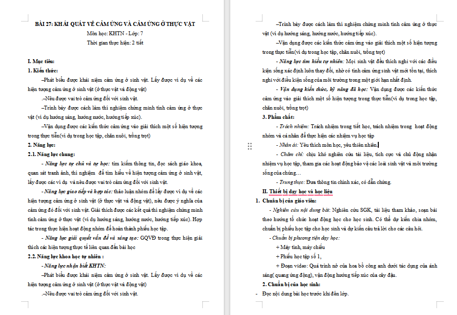 Khái quát về cảm ứng và cảm ứng ở thực vật