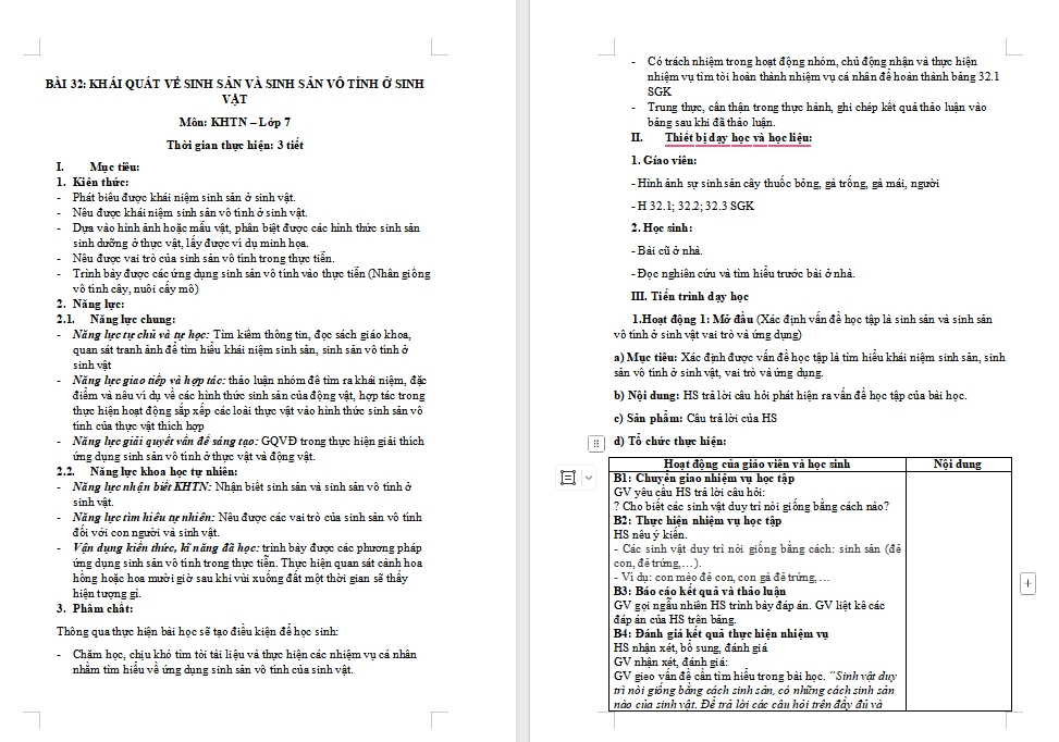 Khái quát về sinh sản và sinh sản vô tính ở sinh vật