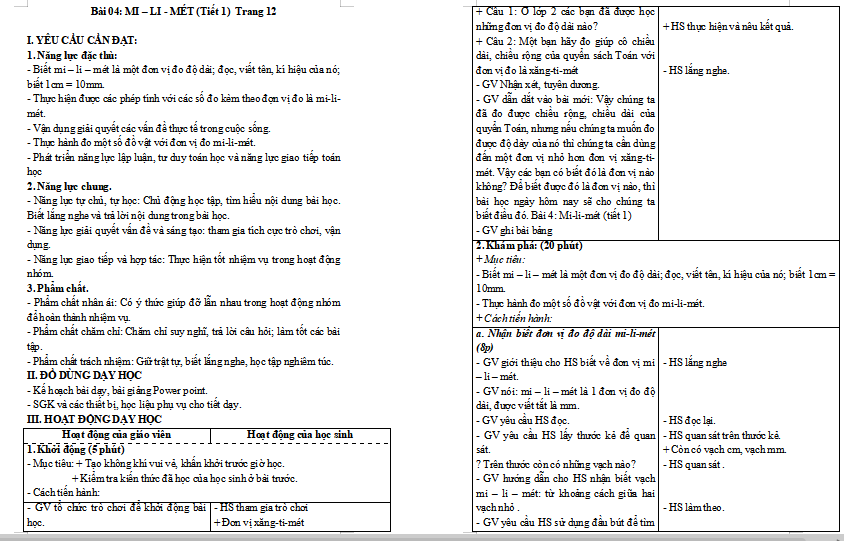 Giáo án Toán 3 CD