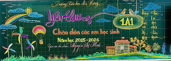 Trang trí bảng khai giảng năm học