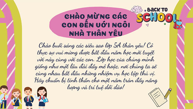 PowerPoint Chào mừng năm học mới