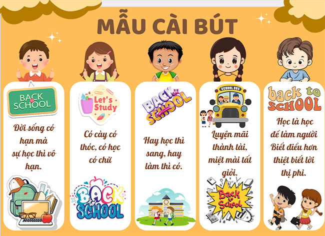 PowerPoint Mẫu cài bút đẹp ấn tượng