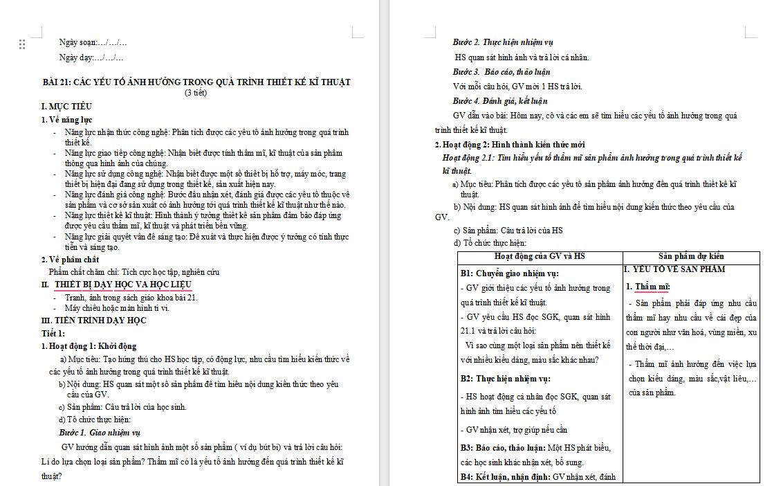  PowerPoint Thiết kế và Công nghệ 10 Biểu diễn