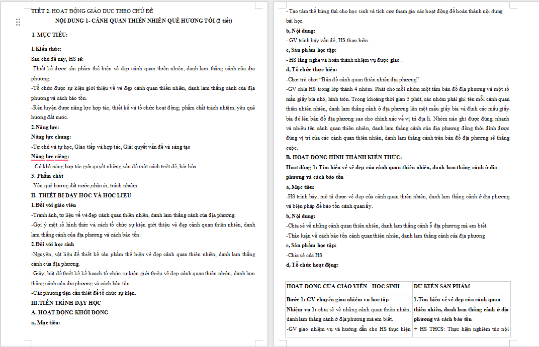 Cảnh quan thiên nhiên quê hương tôi