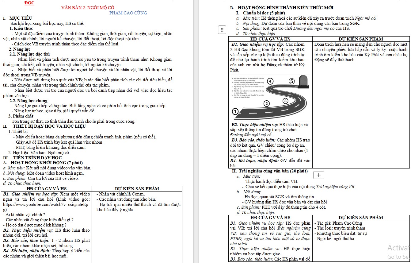 Giáo án Bài Ngôi mộ cổ Ngữ văn 9 CTST