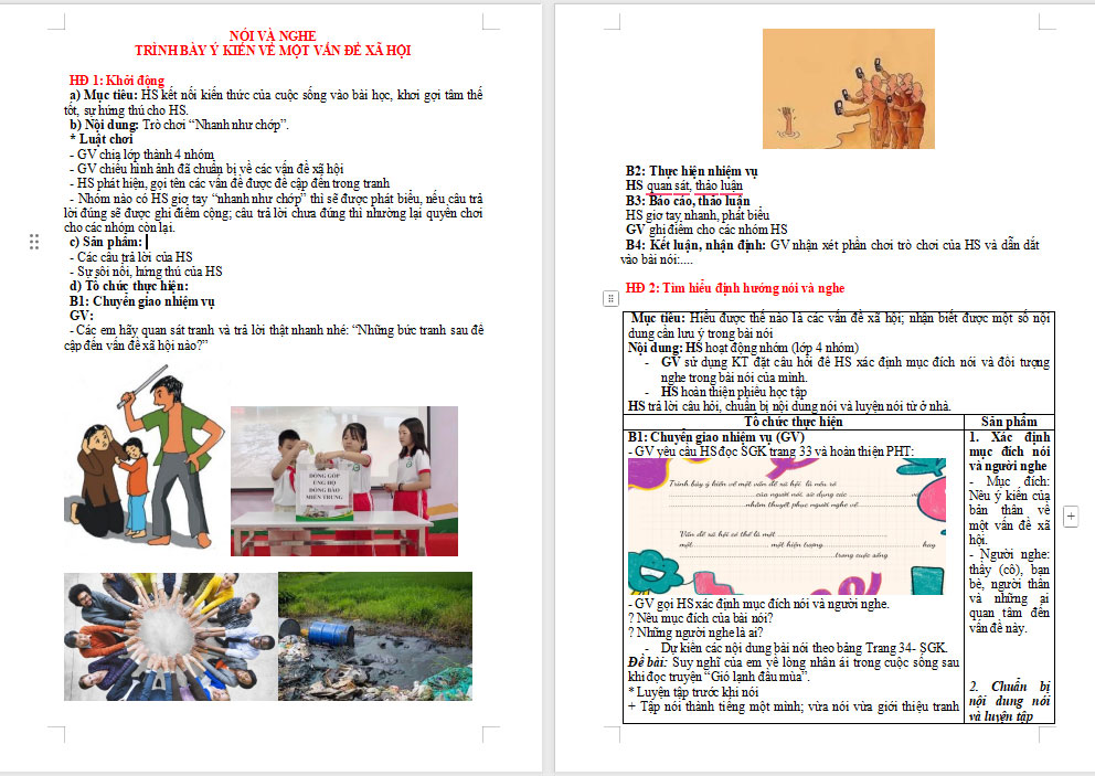 Giáo án PowerPoint Ngữ văn 8 Bài 1: Trình bày ý kiến về một vấn đề xã hội