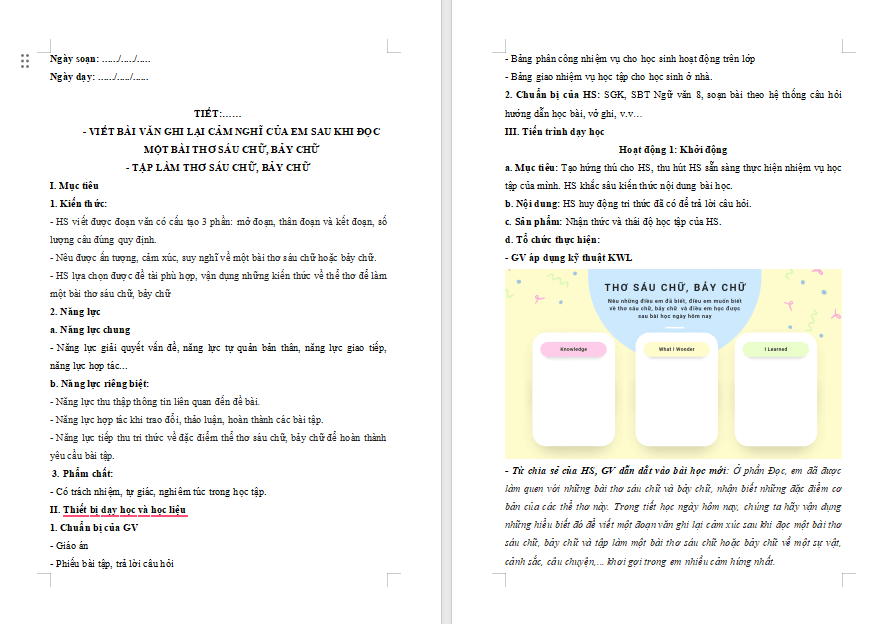 PowerPoint Ngữ văn 8 Bài 2 Viết đoạn văn ghi lại cảm nghĩ sau khi đọc một bài thơ sáu chữ, bảy chữ