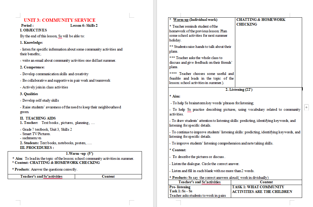 PowerPoint Tiếng Anh 7 Unit 3: Skills 2