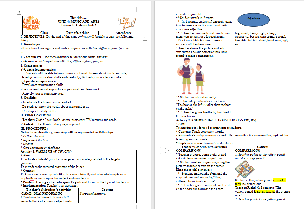 PowerPoint Tiếng Anh 7 Unit 4: A Closer Look 2
