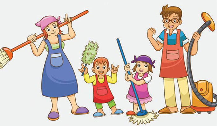 Tham gia buổi thuyết trình về trách nhiệm hoàn thành công việc gia đình của mỗi cá nhân