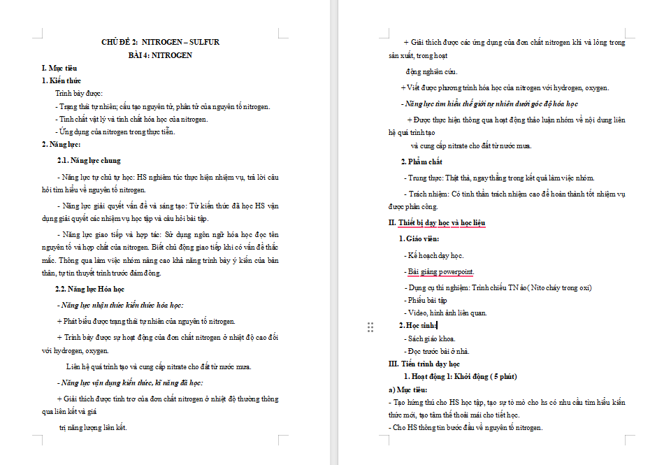 PowerPoint Hóa học 11 Bài 4: Nitrogen