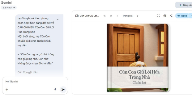 Bộ sách lật truyện tranh AI cho trẻ mầm non