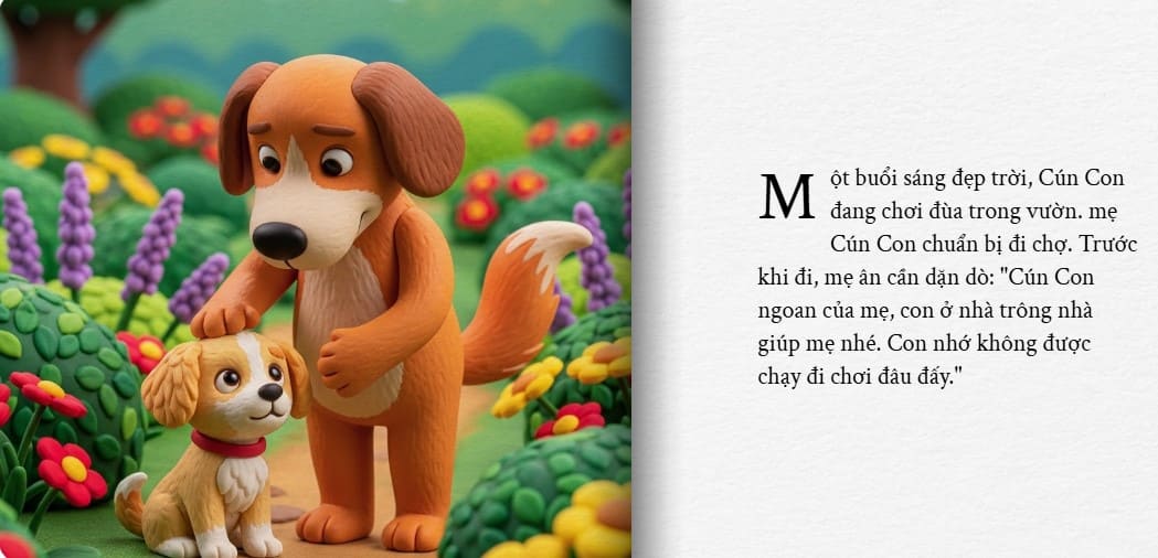 Bộ sách lật truyện tranh AI cho mầm non
