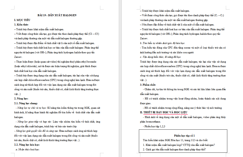 Giáo án PowerPoint Hóa học 11 Bài 19: Dẫn xuất halogen