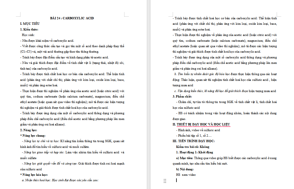 Giáo án PowerPoint Hóa học 11 Bài 24: Carboxylic acid