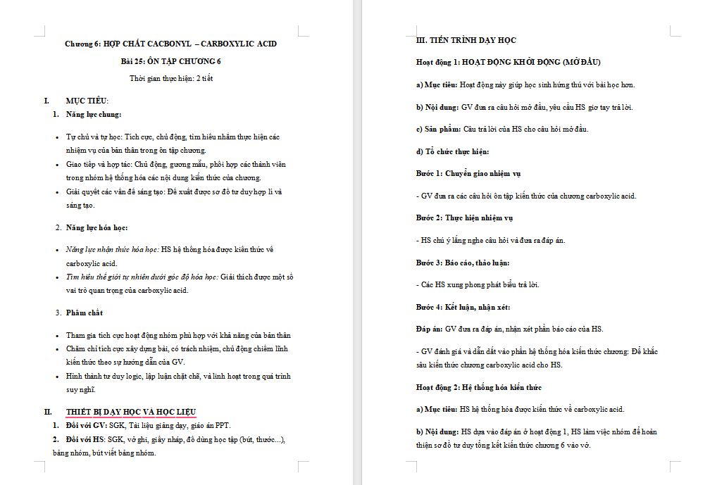 PowerPoint Hóa học 11 Bài 25: Ôn tập chương 6