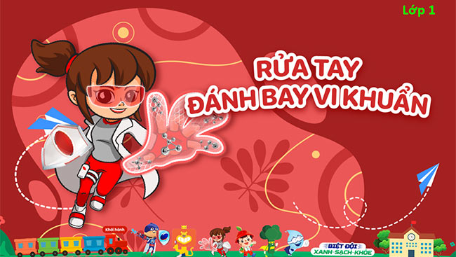 PowerPoint Rửa tay đánh bay vi khuẩn