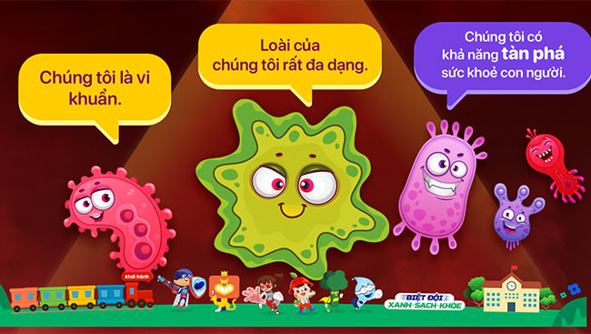 PowerPoint Rửa tay đánh bay vi khuẩn