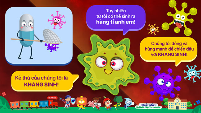 PowerPoint Rửa tay đánh bay vi khuẩn