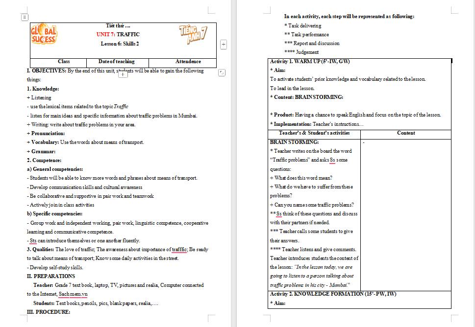 PowerPoint Tiếng Anh 7 Unit 7: Skills 2