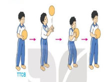 Bài di chuyển tung - bắt bóng bằng hai tay