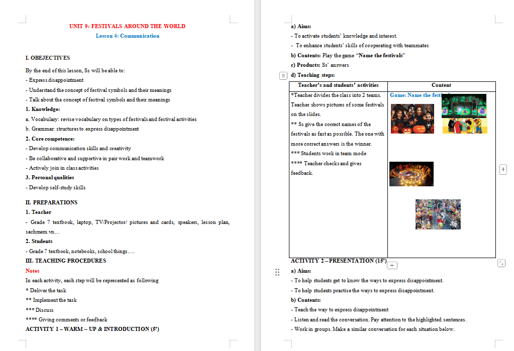 Giáo án PowerPoint Tiếng Anh 7 Unit 9: Communication