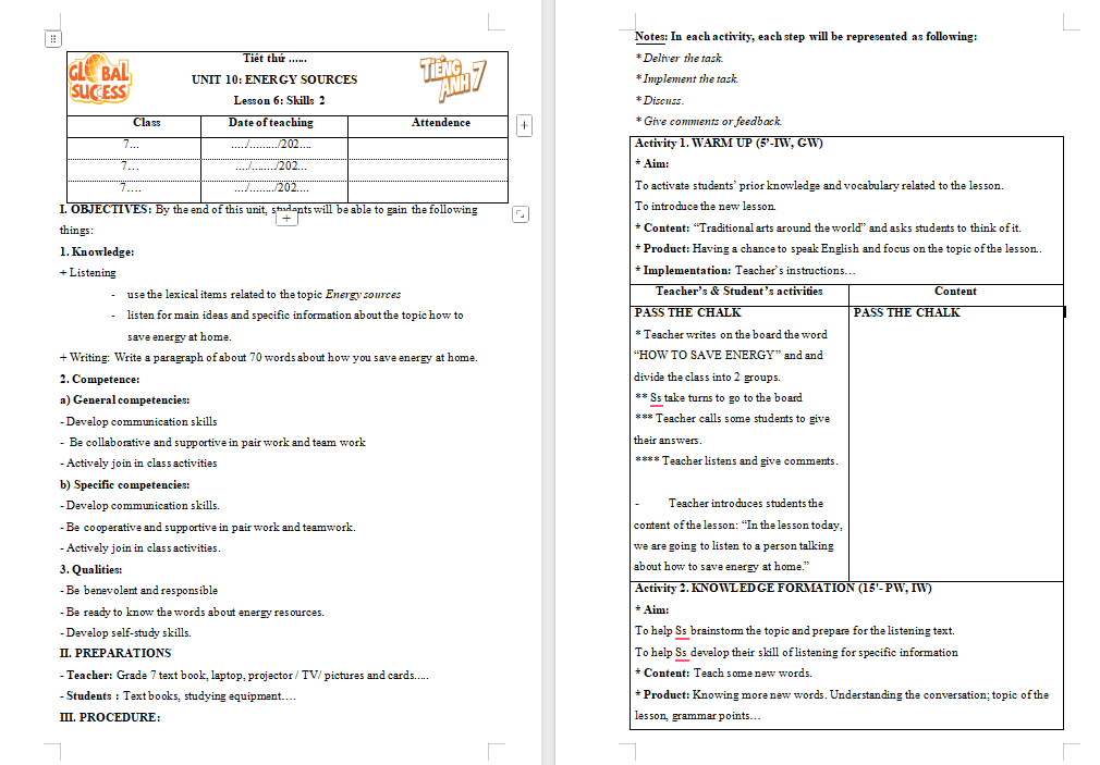 PowerPoint Tiếng Anh 7 Unit 10: Skills 2