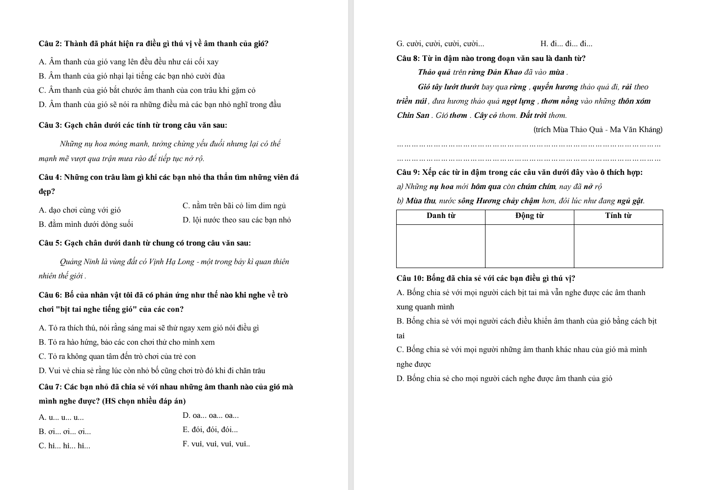 Bài tập hàng ngày Tiếng Việt lớp 5 Kết nối tri thức