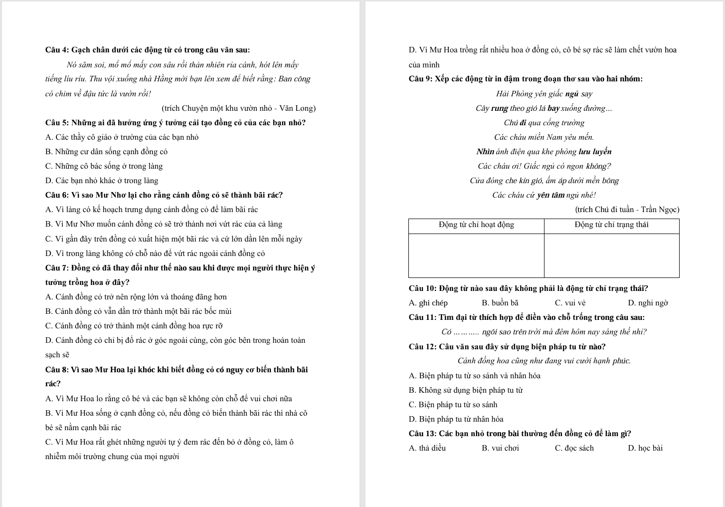 Bài tập hàng ngày Tiếng Việt lớp 5 Kết nối tri thức