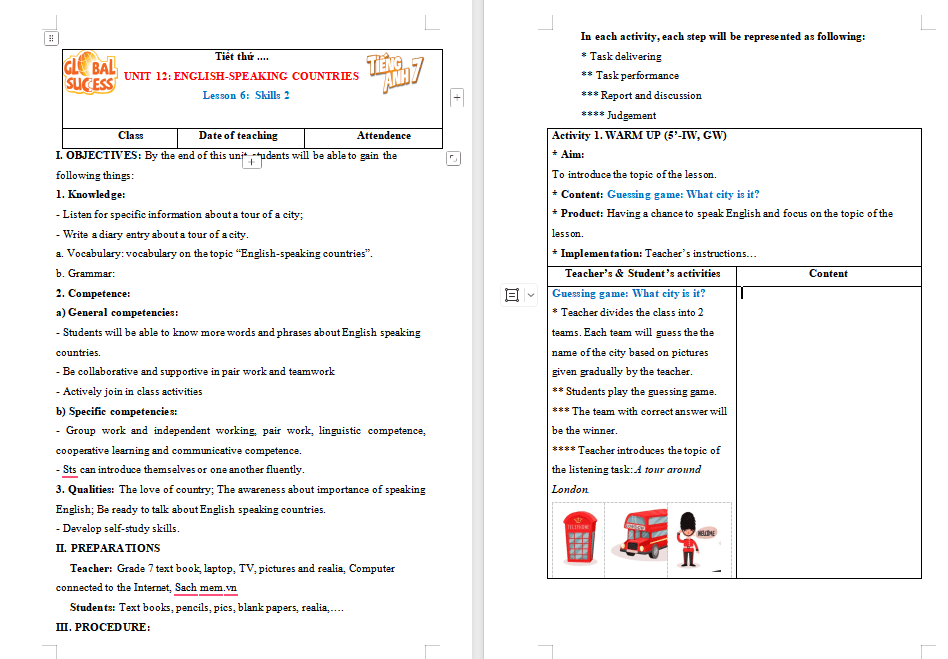 PowerPoint Tiếng Anh 7 Unit 12: Skills 2
