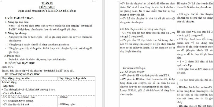 Giáo án Tiếng Việt 4: Nghe - kể câu chuyện về lòng nhân ái
