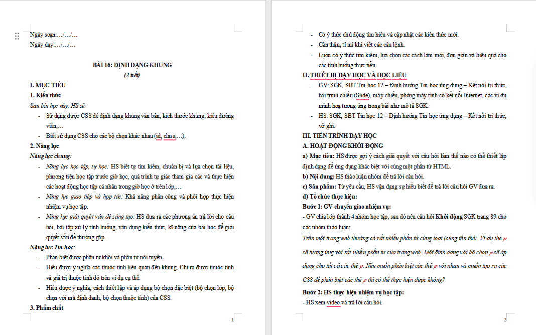 Định dạng khung