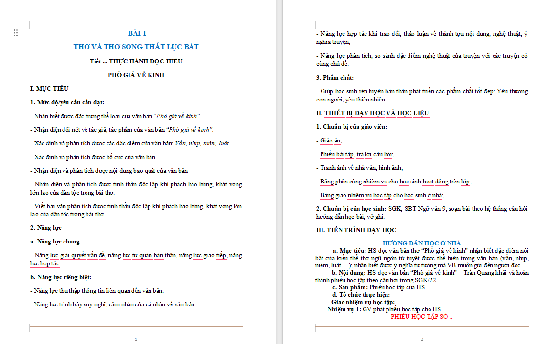 PowerPoint Ngữ văn 9 Bài 1: Phò giá về kinh