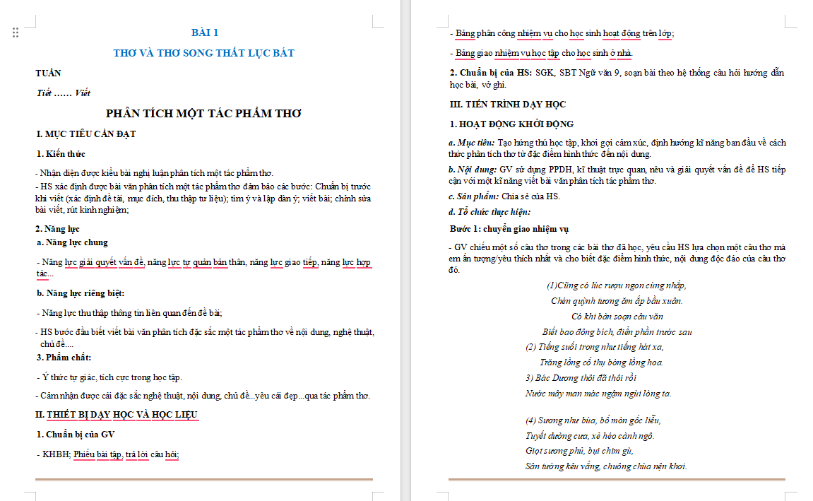 Phân tích một tác phẩm thơ