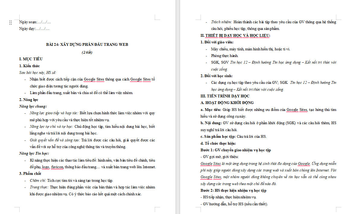 Xây dựng phần đầu trang Web