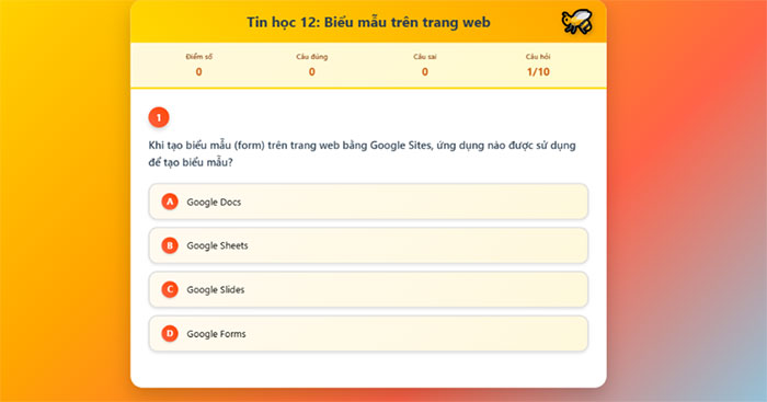 Biểu mẫu trên trang web