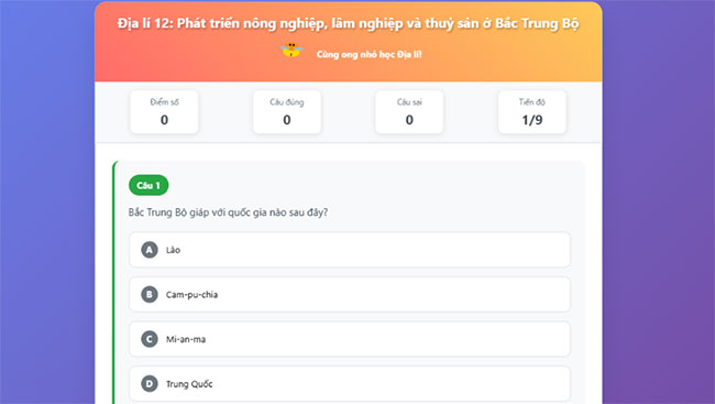 Phát triển nông nghiệp lâm nghiệp và thuỷ sản ở Bắc Trung Bộ